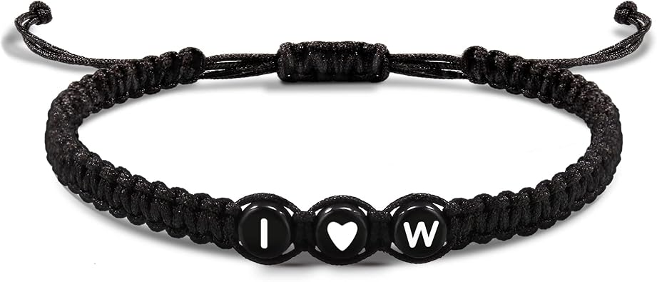 Initial Bracelets for Women Men's Bracelets Gifts for Girlfriend Boyfriend Letter Bracelets I Love You Gifts for Her Him Best Friend Birthday Gift Christmas Jewelry