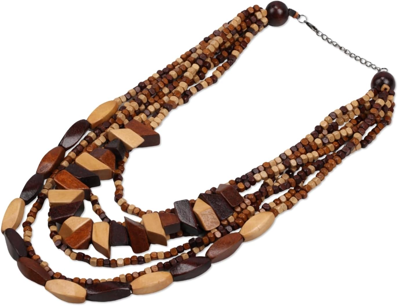 Big Long Colorful Chunky Statement Wood Bead Necklace for Women African Vintage Ethnic Multi Layers Pendant Bib Bohemian Jewelry - Image 5
