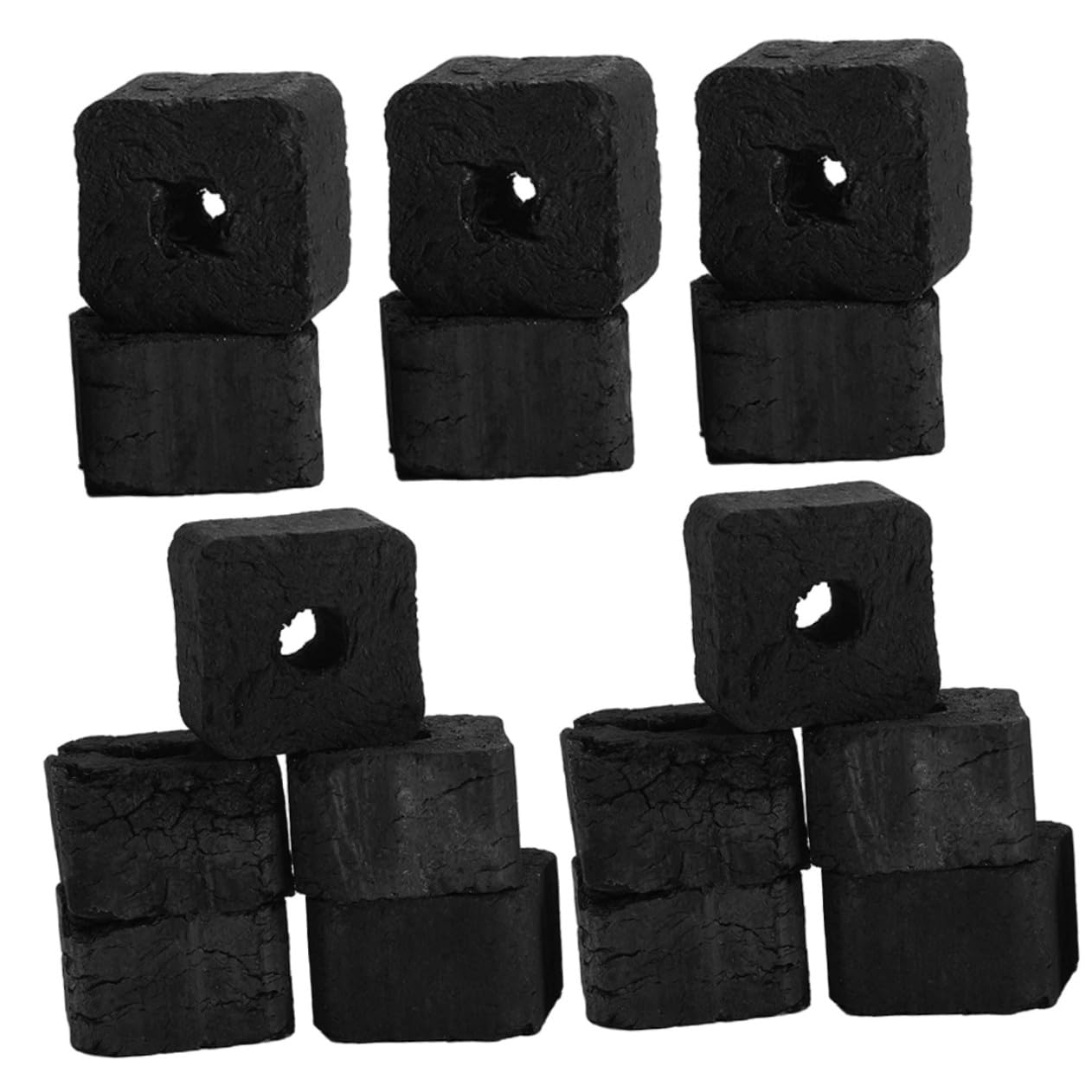 Briquetas de Carbón de Bambú 500g en Bolsa, Negras