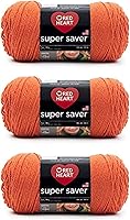 Vista 55 de Red Heart Super Saver - Hilo de salvia ligera, paquete de 3 unidades de 6.98 oz/7 onzas, acrílico, 4 medianos (peinado), 364 yardas, tejido/ganchillo