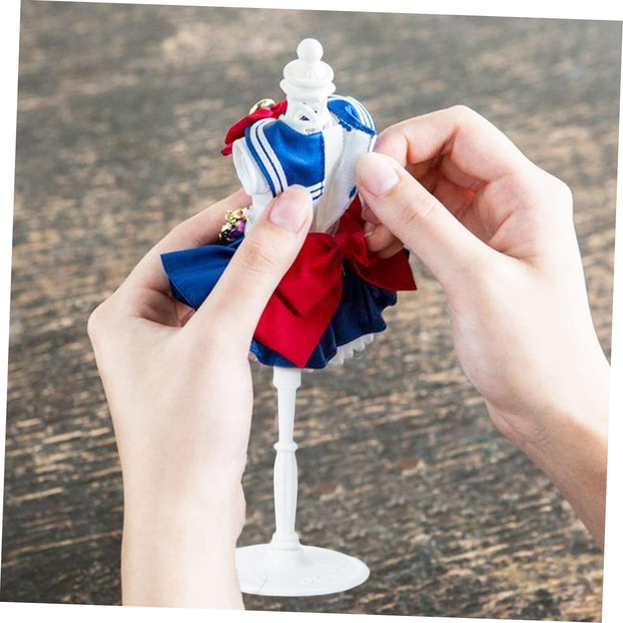 6Pcs Mini Doll Mannequin Stand Sewing Mannequin Body Hollow Dress Form for Doll Clothes Display Dollhouse Decoration and DIY Accessories Plastic - Image 4