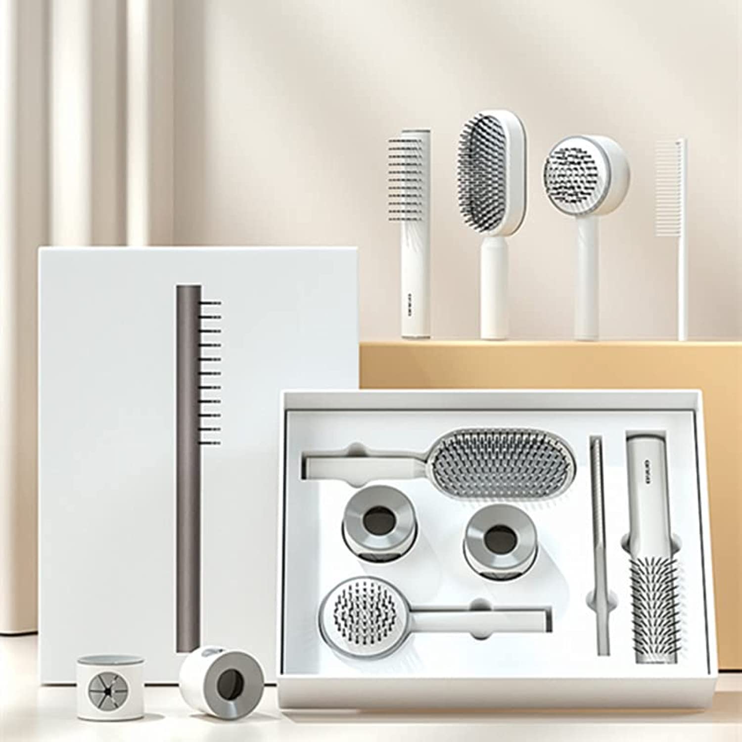 Varipos Massager Detangling Comb Hair Brush Best Gift Box Luxury Scalp Massage Air Cushion Massage Comb Hairbrush Set Styling Tool for Women