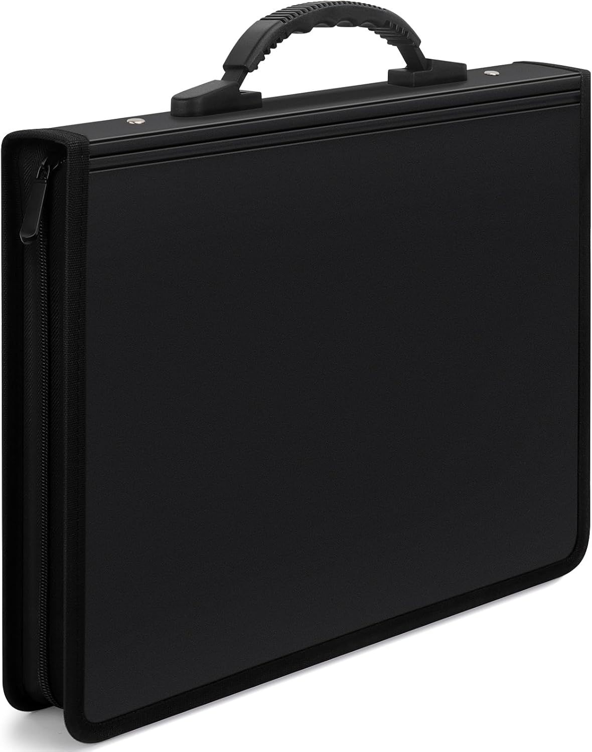 Uquelic Folio Document Organizer, 3 Ring Binder Folio with 12 Colour Pockects for Letter/A4 Size(11" x 8.5"), Portable Document Folder with Handle for Important Documents, Projects and Letters