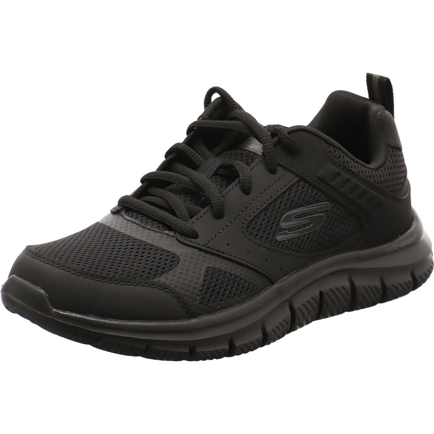Skechers Men's Track Syntac Trainer, Black, 9.5 UK