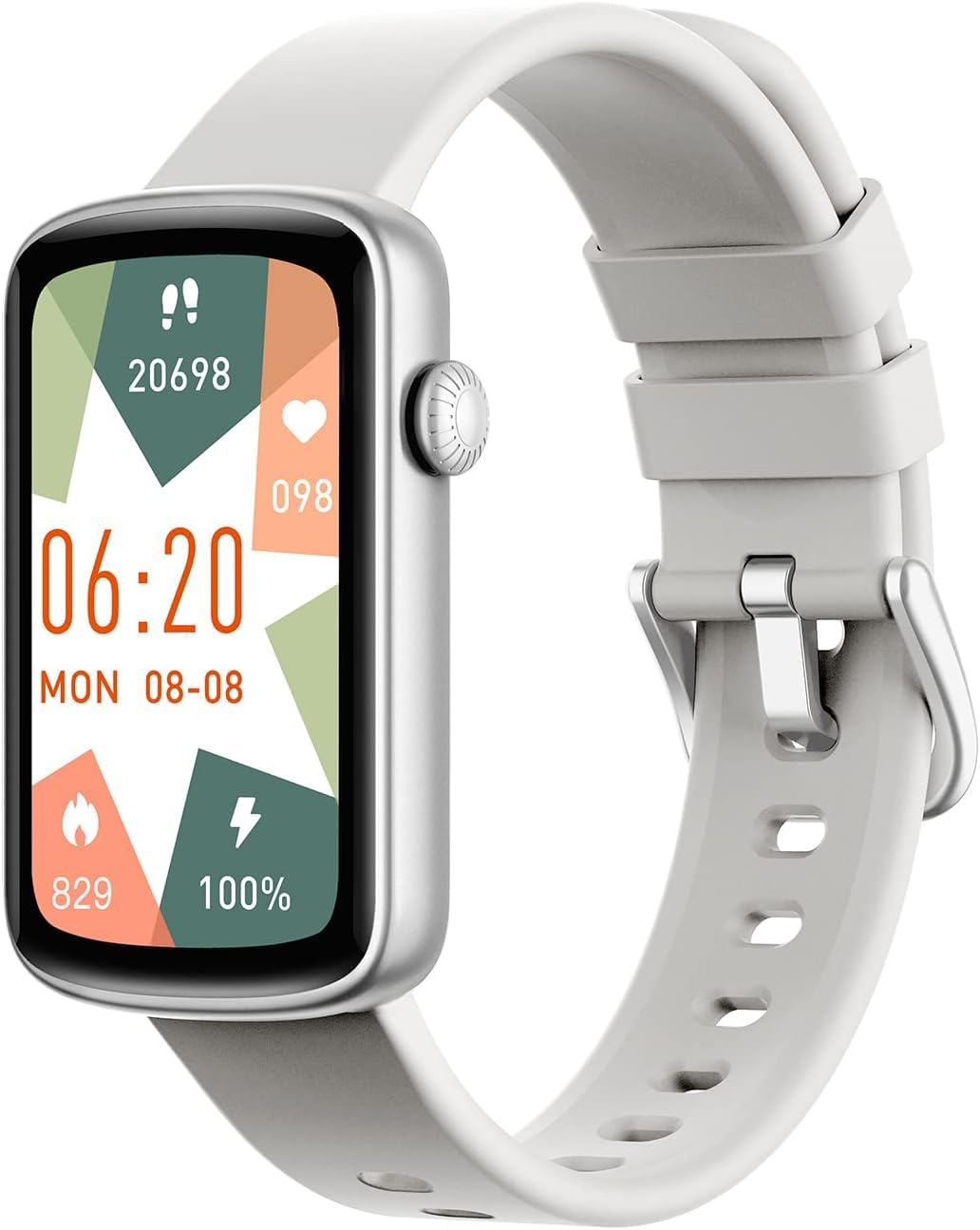 SHANG WING Orologio Smartwatch Donna Orologio Sport Fitness Cardiofrequenzimetro Ossigenazione del Sangue Conta Passi e Calorie Controllo Sonno Controllo fotocamera Previsioni Meteorologiche Grigio