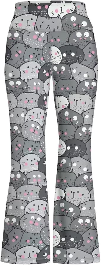 Girls Flare Leggings Size 5-14 Wide Leg Girls Yoga Pants High Waisted Tummy Control