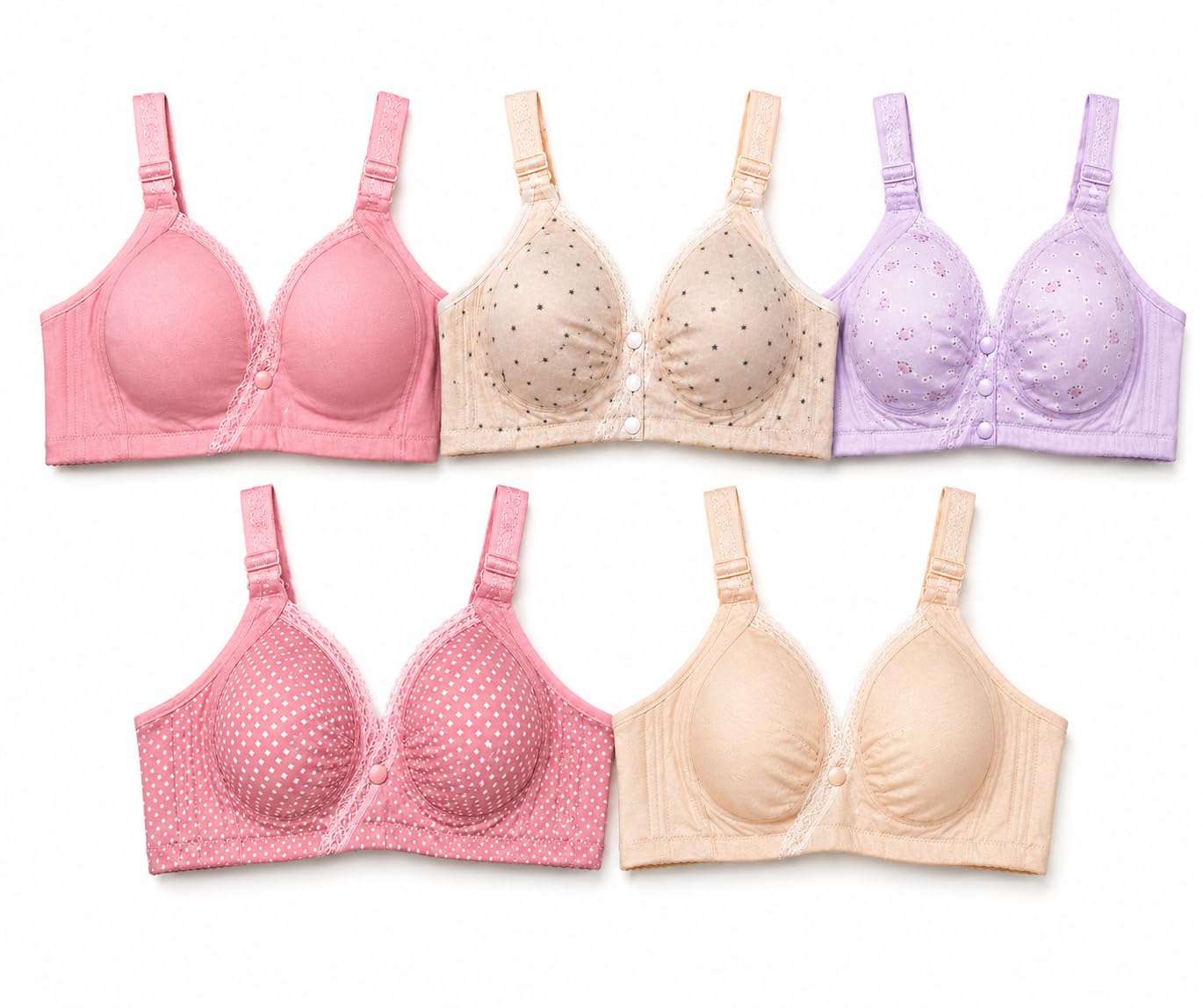 Maternity Nursing Bra for Women | Front Open Feeding Bra |Breastfeeding Bra with Adjustable Straps | Comfortable Pregnancy & Postpartum Innerwear-image-35