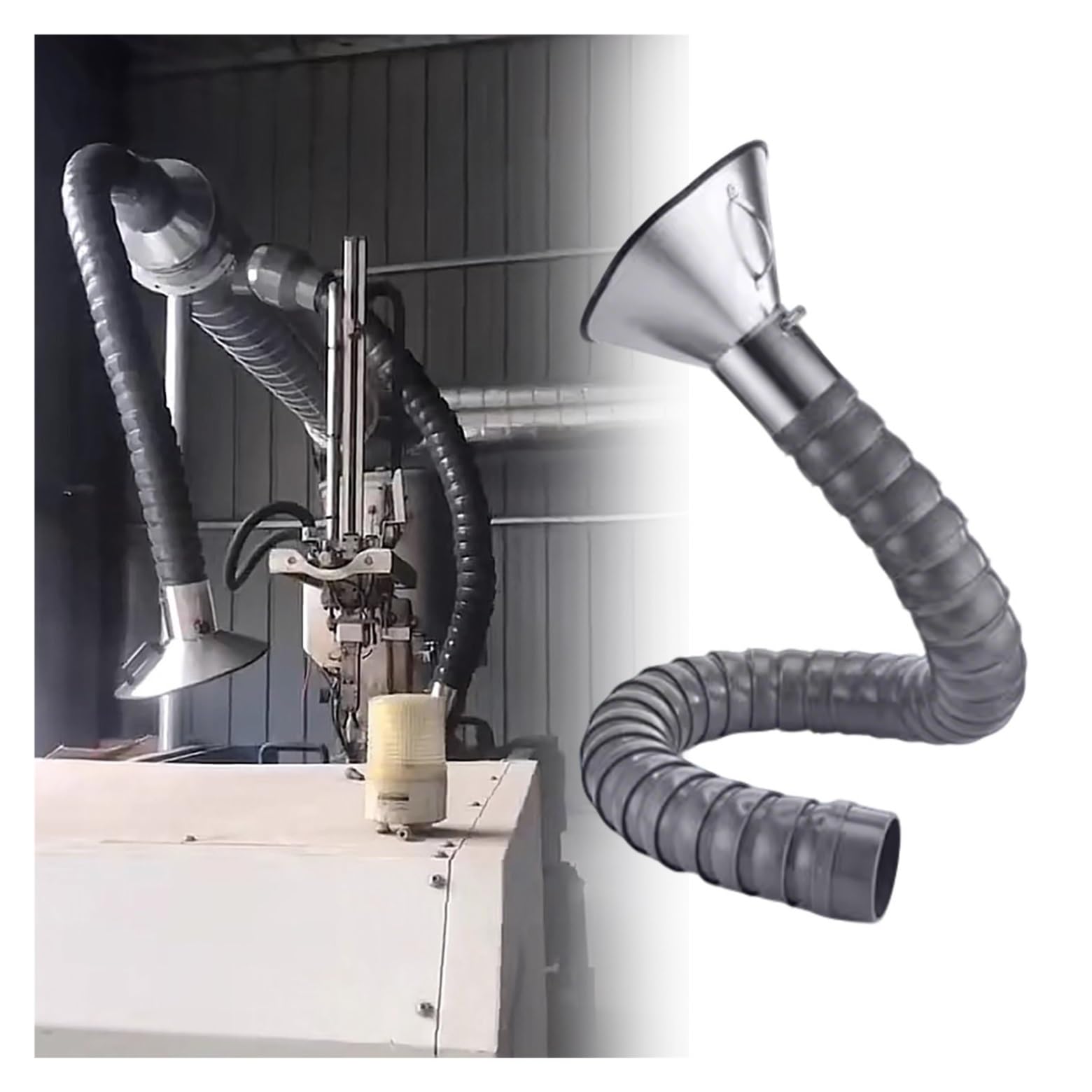 Tuyau articulé rigide industriel d extraction d air pour laboratoire