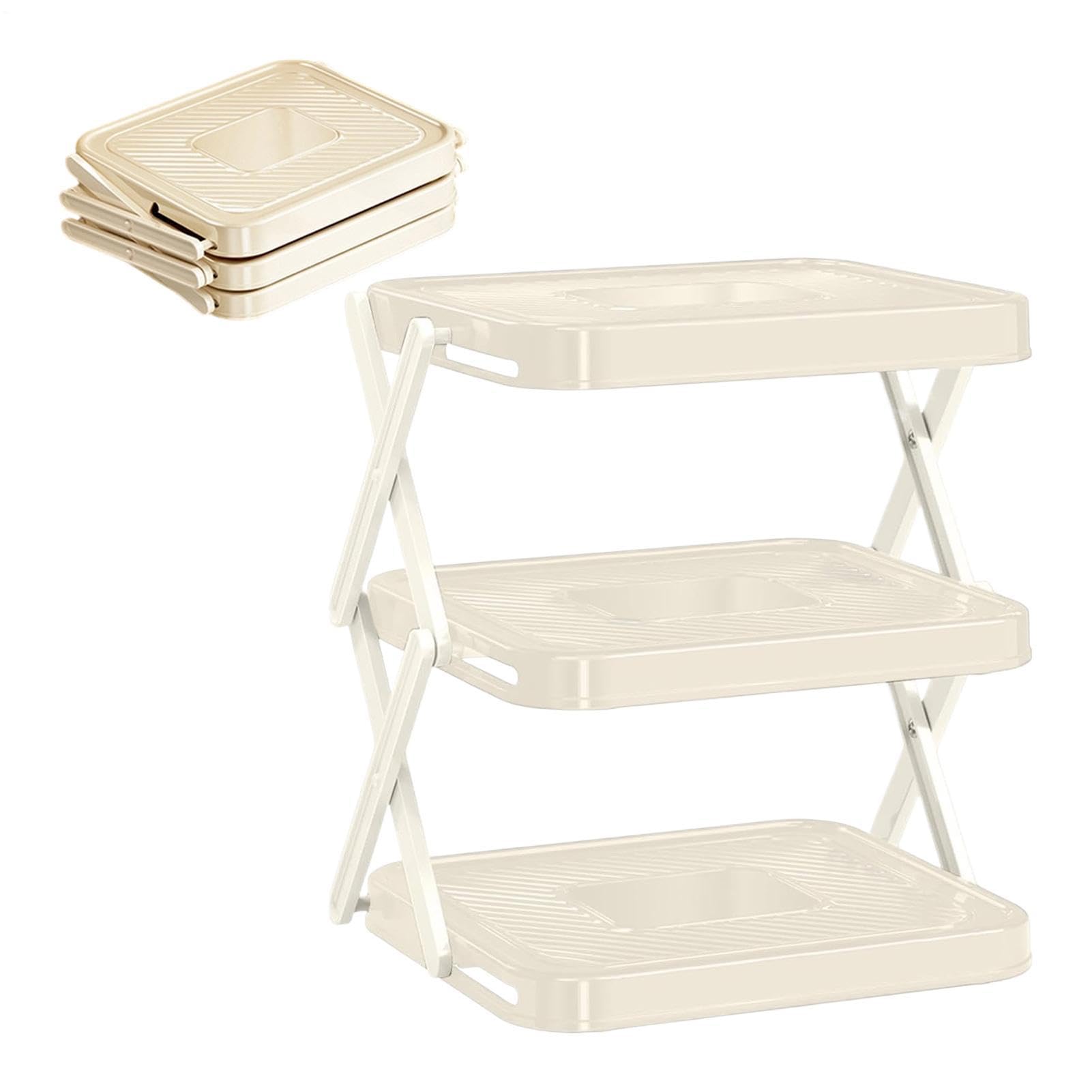 Porta bandejas multicapa vertical con 3 niveles para agilizar la preparación culinaria