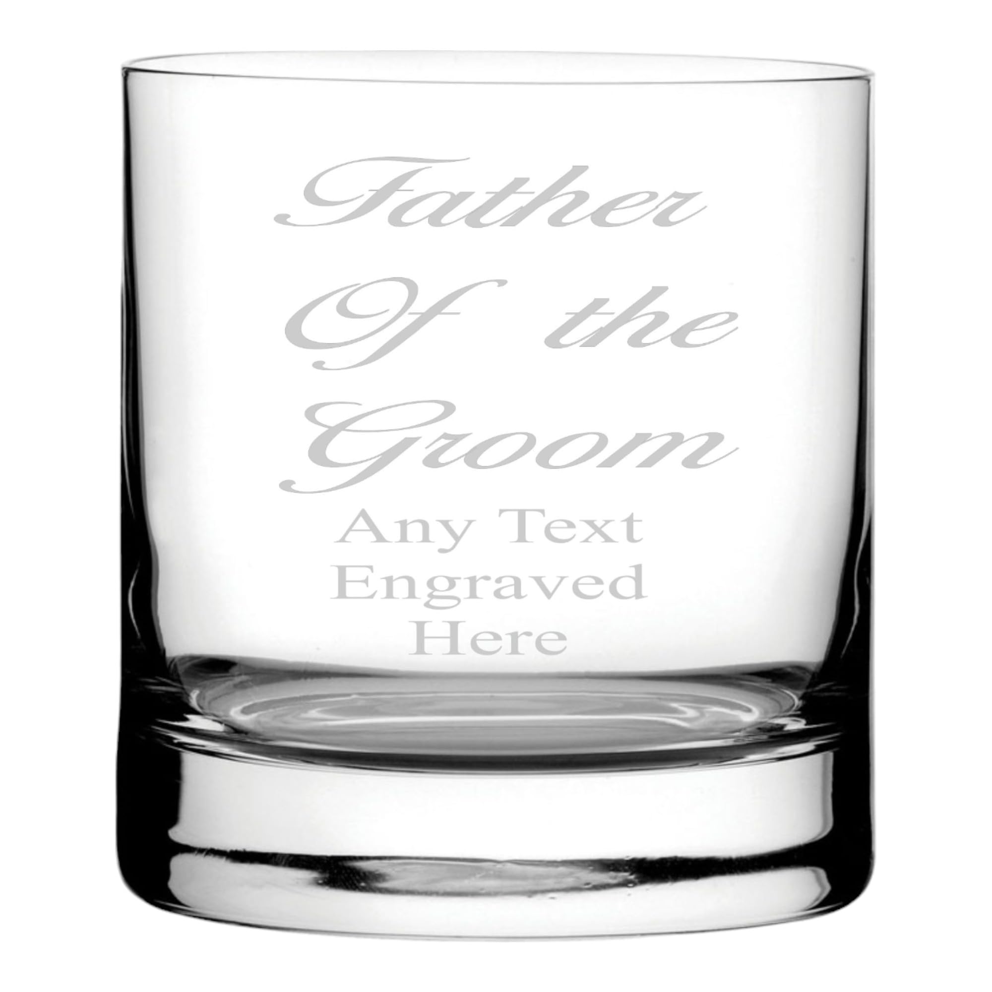 Whisky Mixer Glass Glass Engraved Father Of The Groom Whisky/Whiskey Mixer Wg10 In Silk Lined Gift Box [Custom]