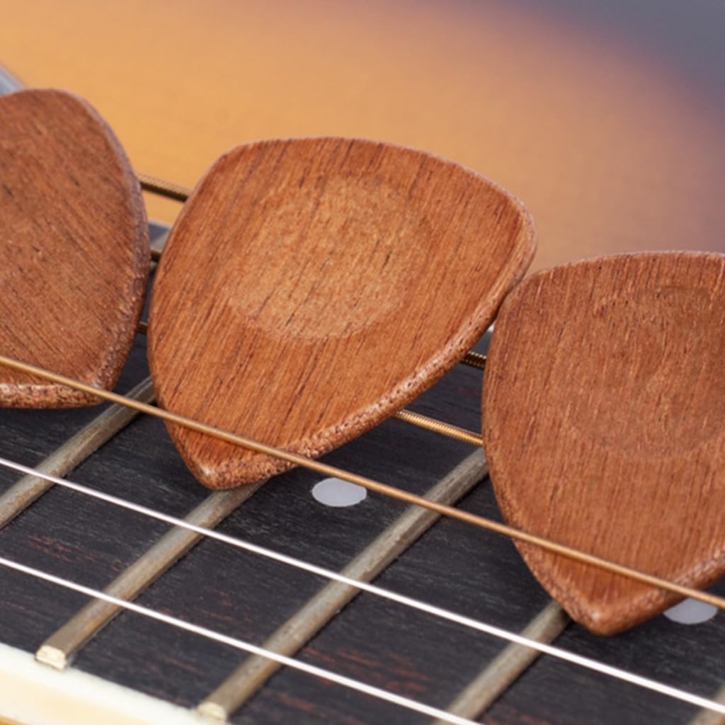 Plettri per chitarra in legno eccellente, plettri professionali per chitarra, colore naturale