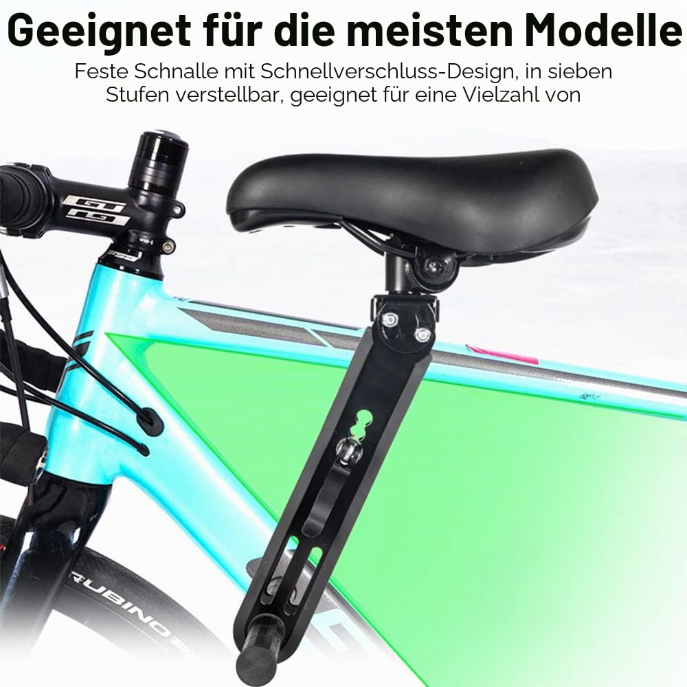 ADDLIVE Fahrrad Sitzen Kinder, Mountainbike Kindersitz Vorne, Kindersitz Fahrrad Stange Vorne, Tragbarer Kinderfahrradsitz Vorne Lenker mit Pedal, Lenker für Kinder Von 2 Bis 6 Jahren