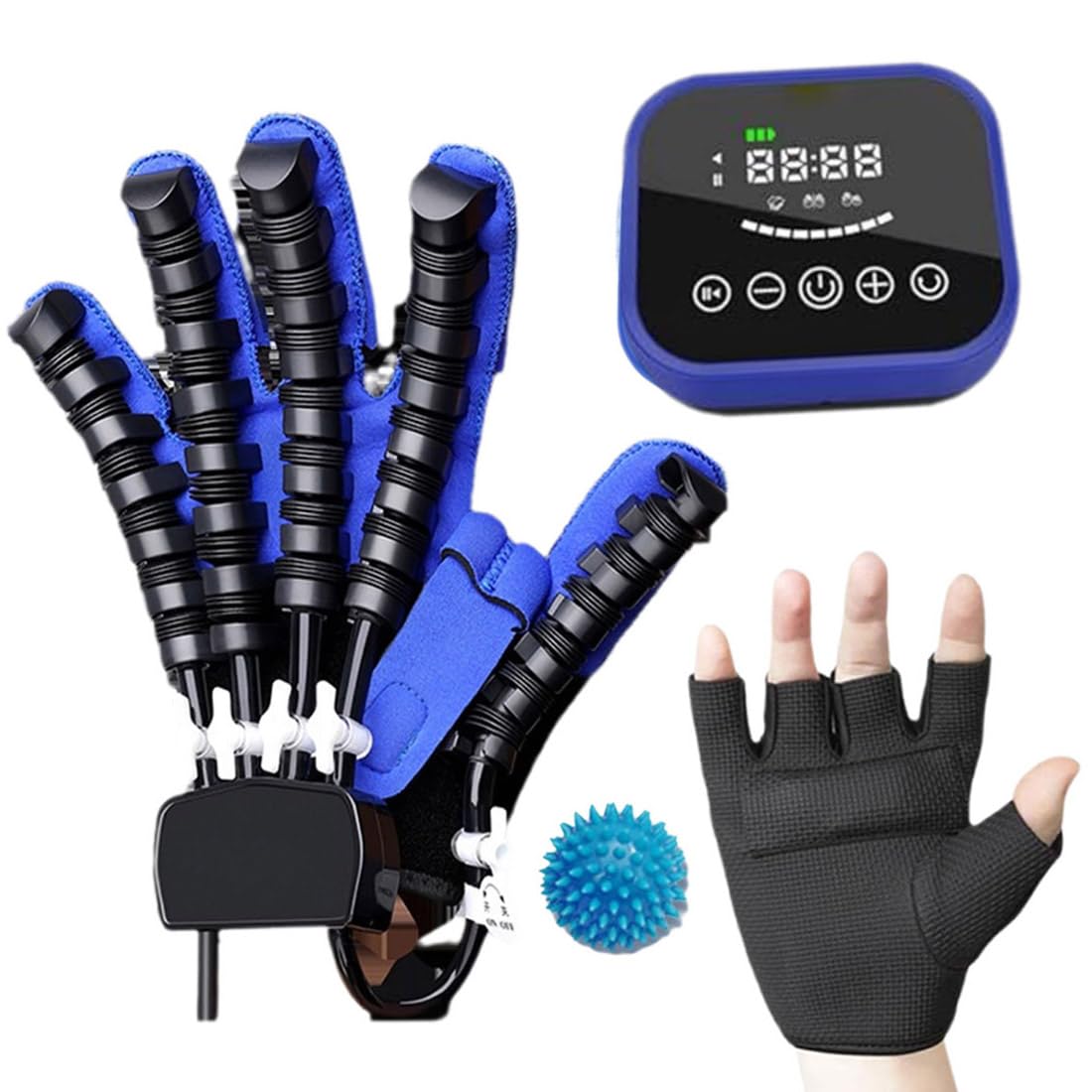 Dispositivo Recuperación Función Mano,Guante de Robot de Rehabilitación,Equipo Recuperación Mano,Artritis y Accidentes Cerebrovasculares,para Pacientes con Parálisis Cerebral(Size:l,Color:izquierda)