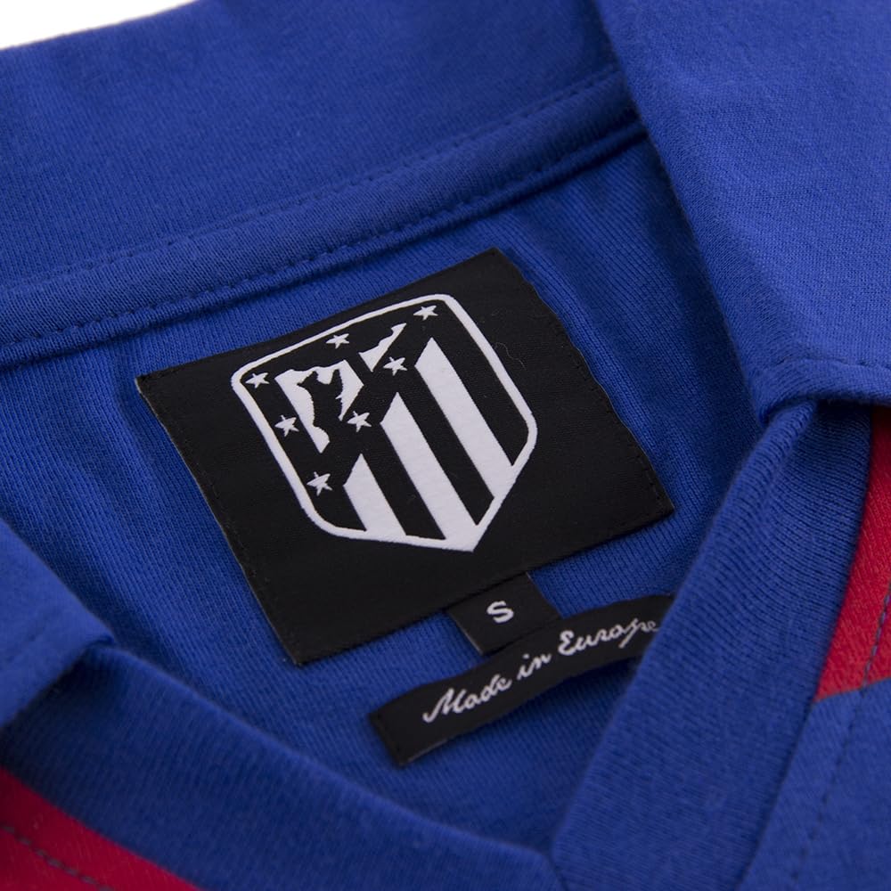 Copa - Camiseta de Fútbol - Hombre - Atletico de Madrid 1986 Tercera - Retro - Manga Corta - Azul - 100% algodón