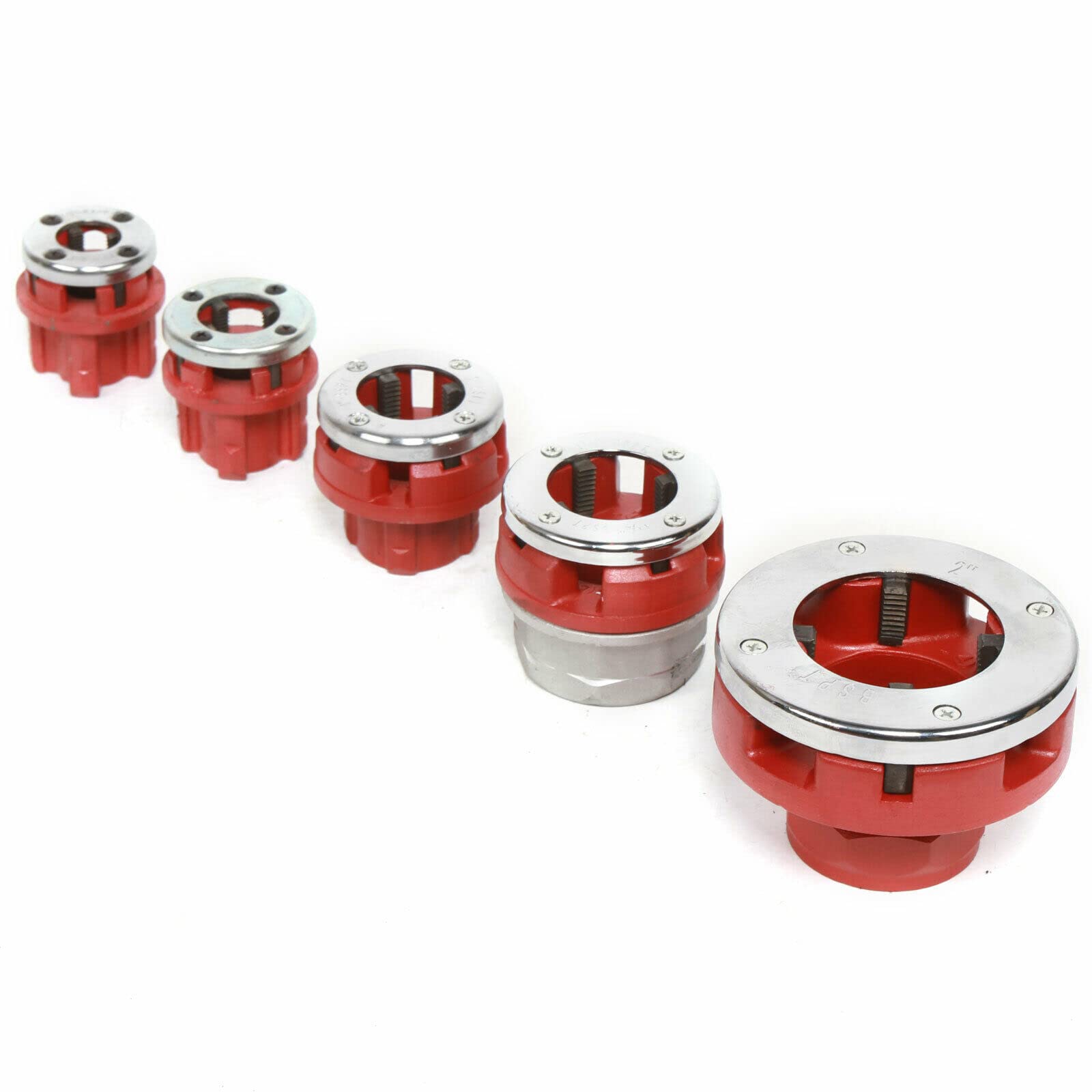 Elektryczny nawlekacz do rury, 2300 W, 50 Hz, 25 obr./min, elektryczny, 6 matryc, zestaw do cięcia gwintów do 1/2, 3/4, 1, 1-1/4, 1-1/2, 2 nożyce do gwintów rurowych