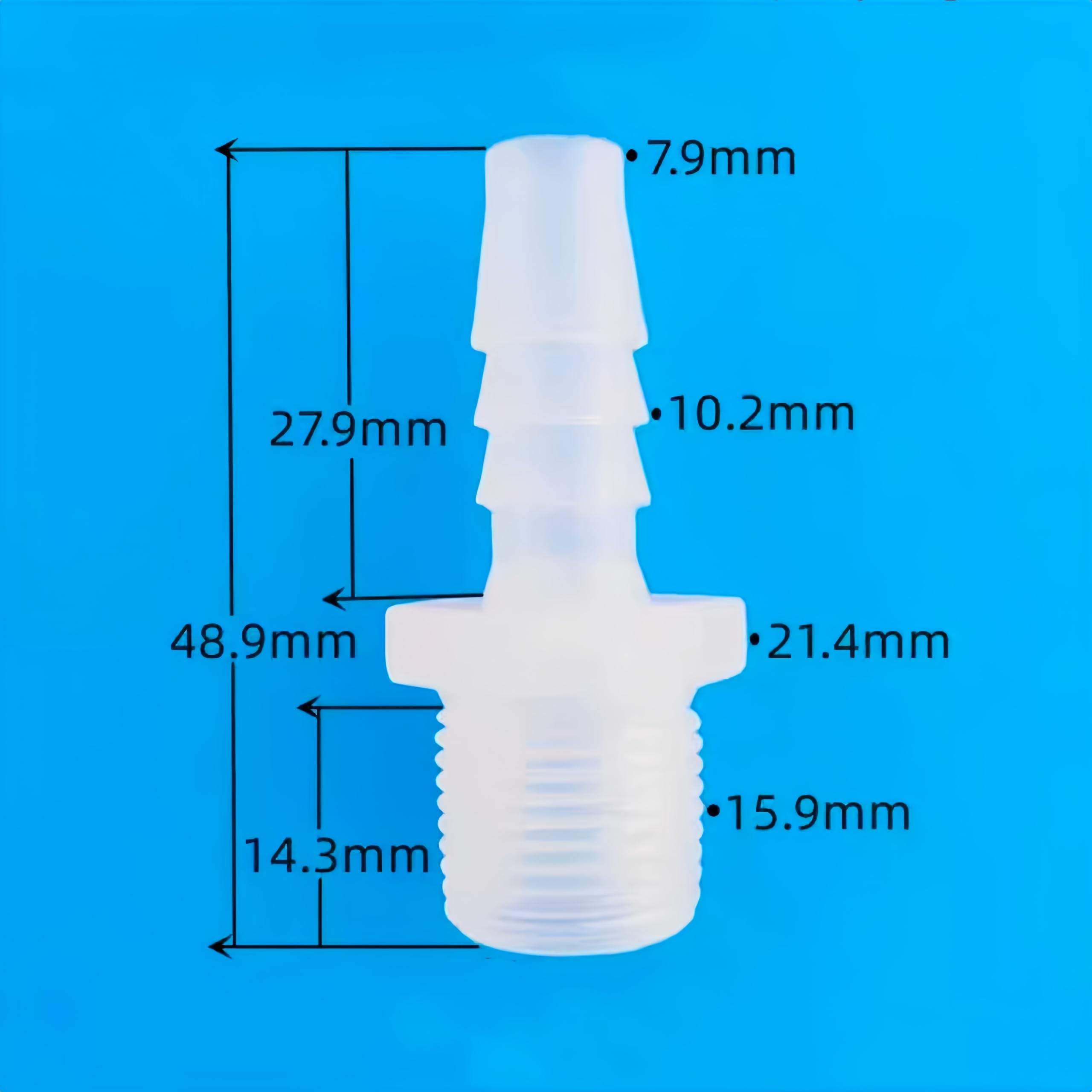 50 szt. Plastikowe złączki króćcowe do węża wielokrotnego użytku złącze adaptera z gwintem akwarium maszynami laboratoryjnymi(5/16inch 3/8G)