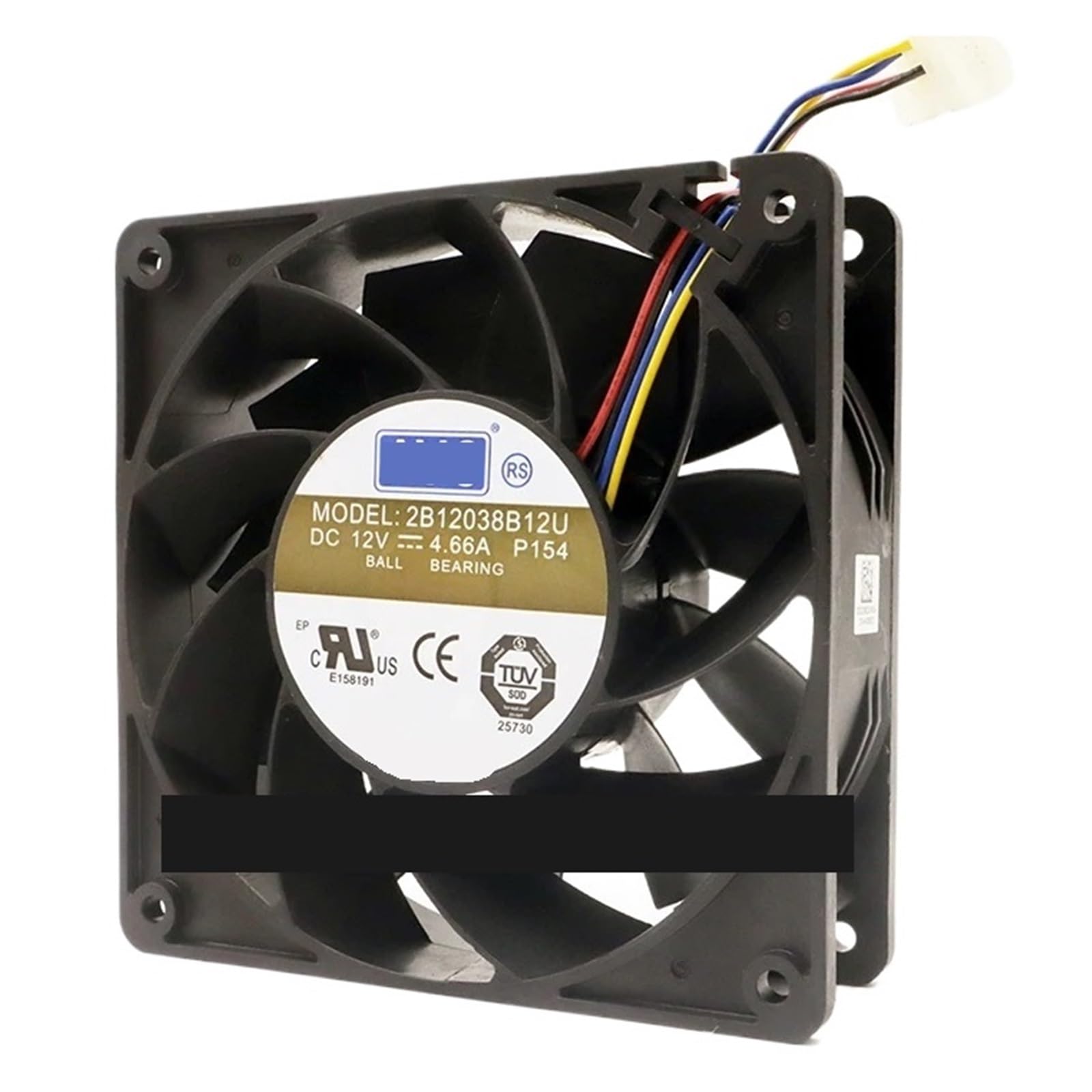 PEQYUACTE 2B12038B12U P154 DC 12V 4.66A 120x120x38mm 4-Wire Cooling Fan