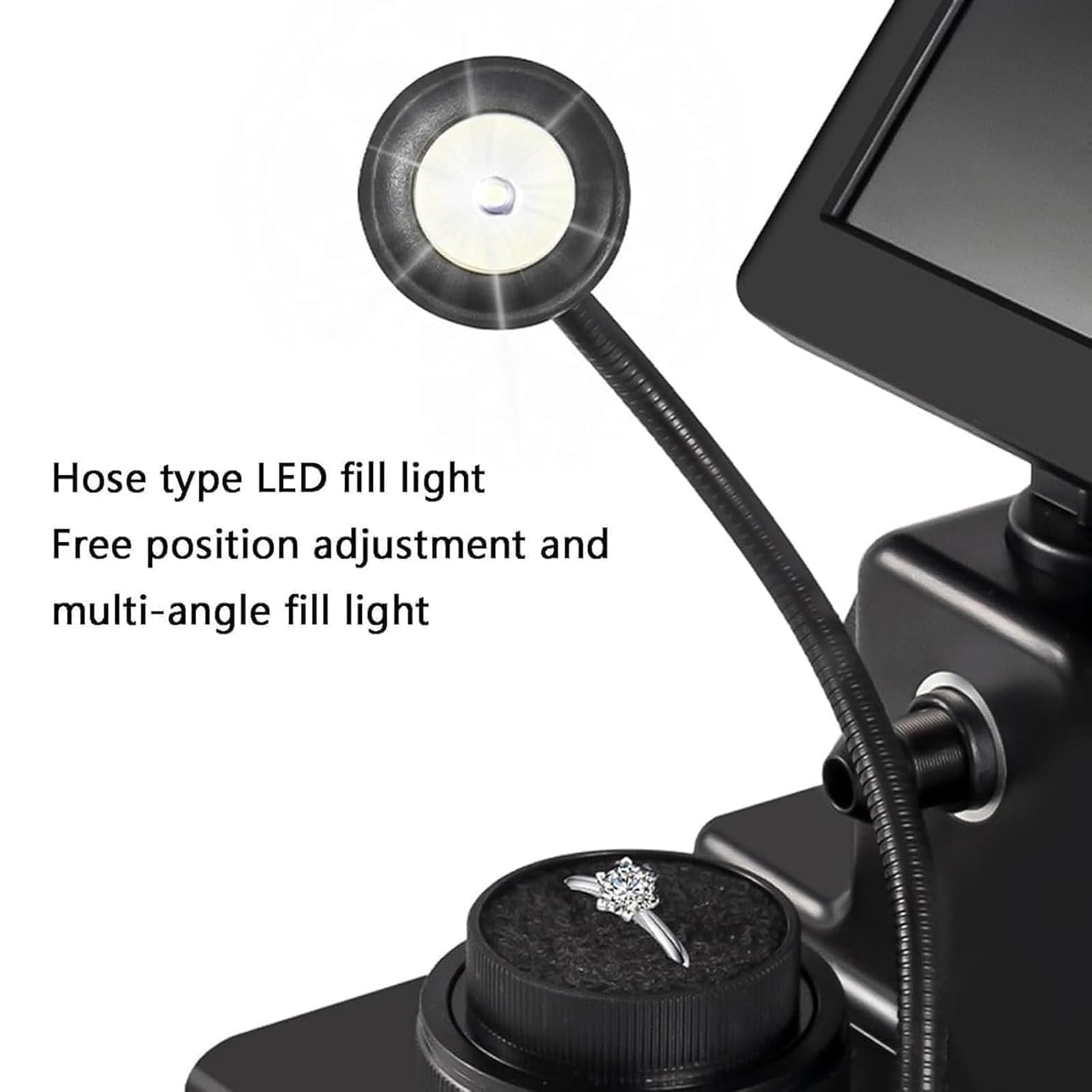 Microscopio digitale per gioielli, visualizzatore di diamanti con schermo LCD da 4,3 pollici e luce LED, ingrandimento da 50 a 1000x, ideale per test con diamanti