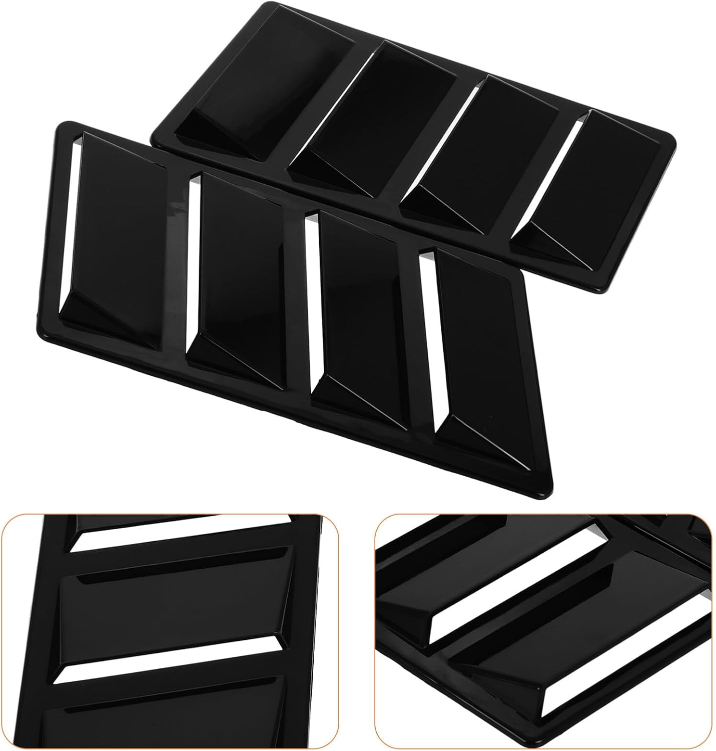 Car Bonnet Air Vent Covers 2pcs Universal Abs Hood Scoops Engine Hood Air Vent Trim for Vehicle Exterior Airflow Intake Accessories