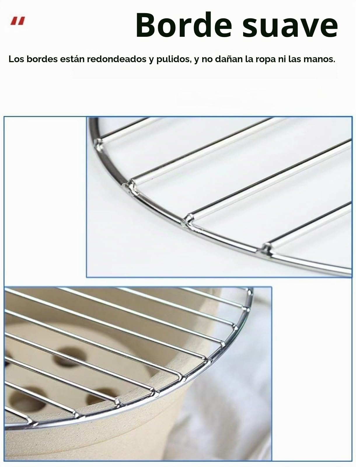 Rejilla redonda de acero inoxidable para barbacoa, rejilla redonda de acero inoxidable redonda, rejilla de cocina para camping, pícnic, jardín, fiesta, 40 cm, 43 cm, 45 cm, 48 cm