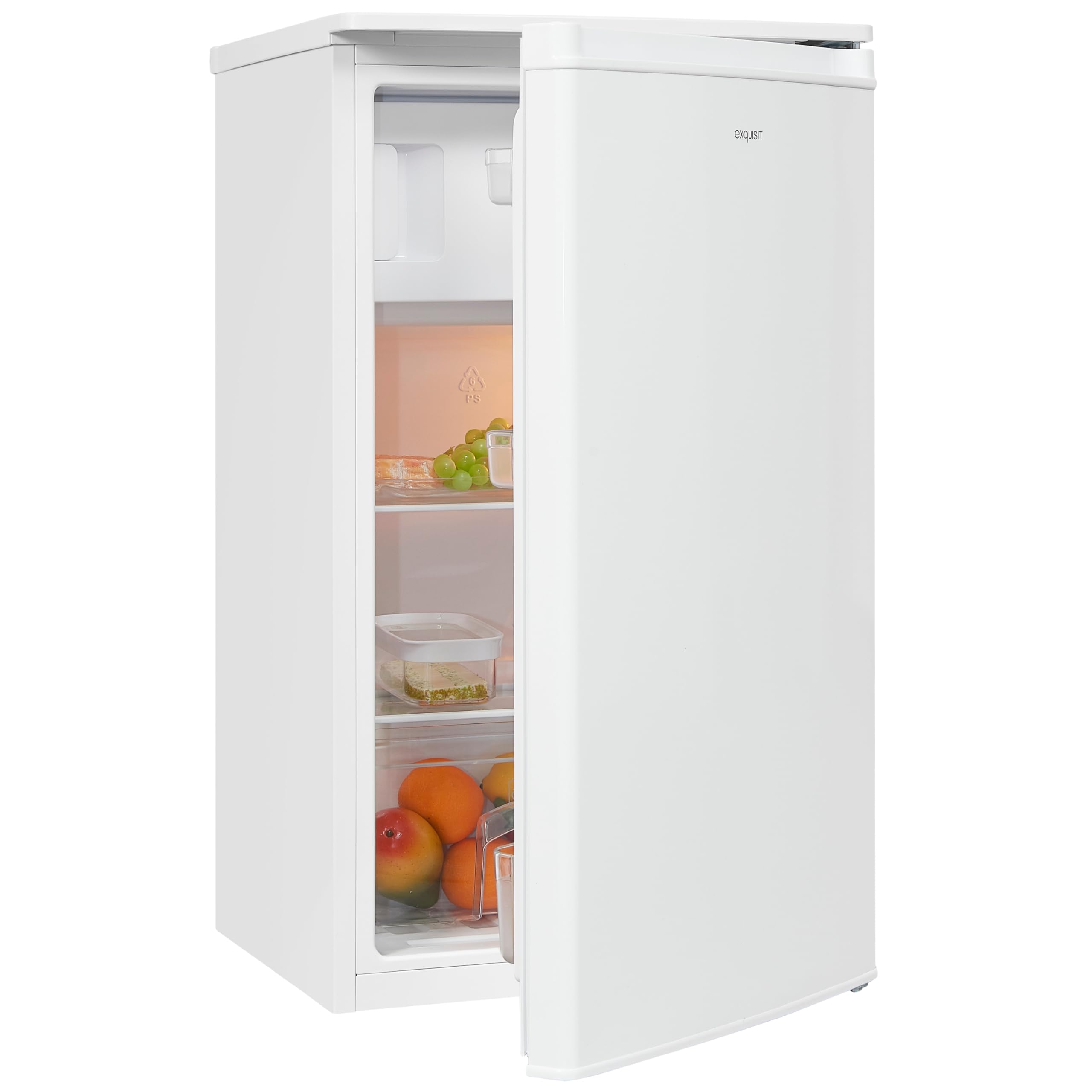 Exquisit KS5117-3-040E Kühlschrank mit Gefrierfach, 81 l, Weiss, Energieklasse E, 40 dB
