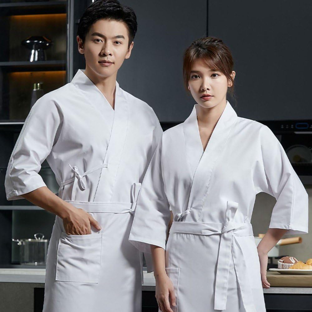 Uniforme De Cocinero Unisex Estilo Japonés, Delantal, Kimono De Chef Profesional, Ropa De Trabajo De Camarero, Overoles para Restaurante De Sushi.