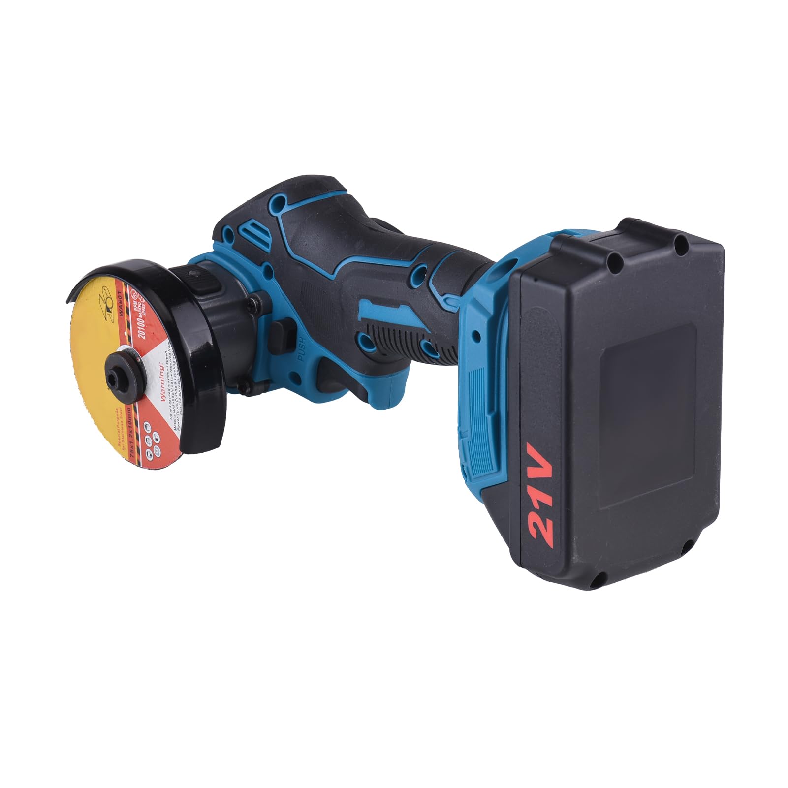 Smerigliatrice Angolare a Batteria, 3 Pollici, 20 V, Kit Doppia | Strumento di Taglio, Utilizzo di Piastrelle in Metallo e Legno, Alloggiamento in Plastica, Dissipazione del Calore,