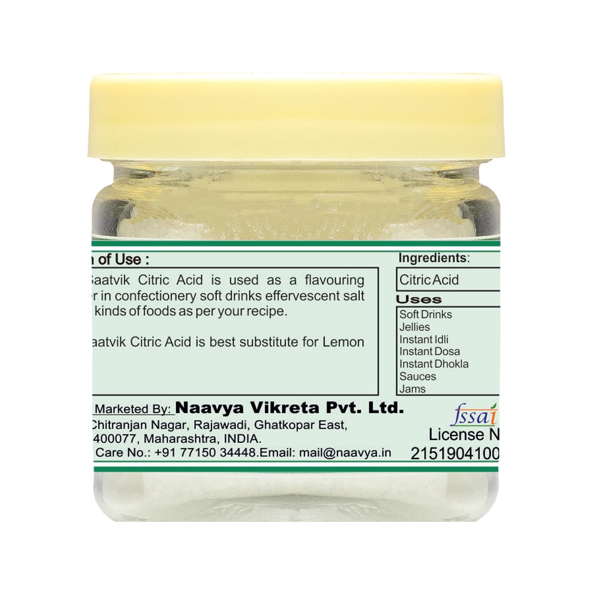 Shree Saatvik Citric Acid Pack of 3 Jars | Citric Crystals | Tatri Lemon Salt | Nimbu Sat 2