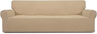 Vista 72 de Easy-Going Funda elástica para sofá de 1 pieza, cubierta de sofá, protector de muebles, suave con parte inferior elástica para niños, de poliéster