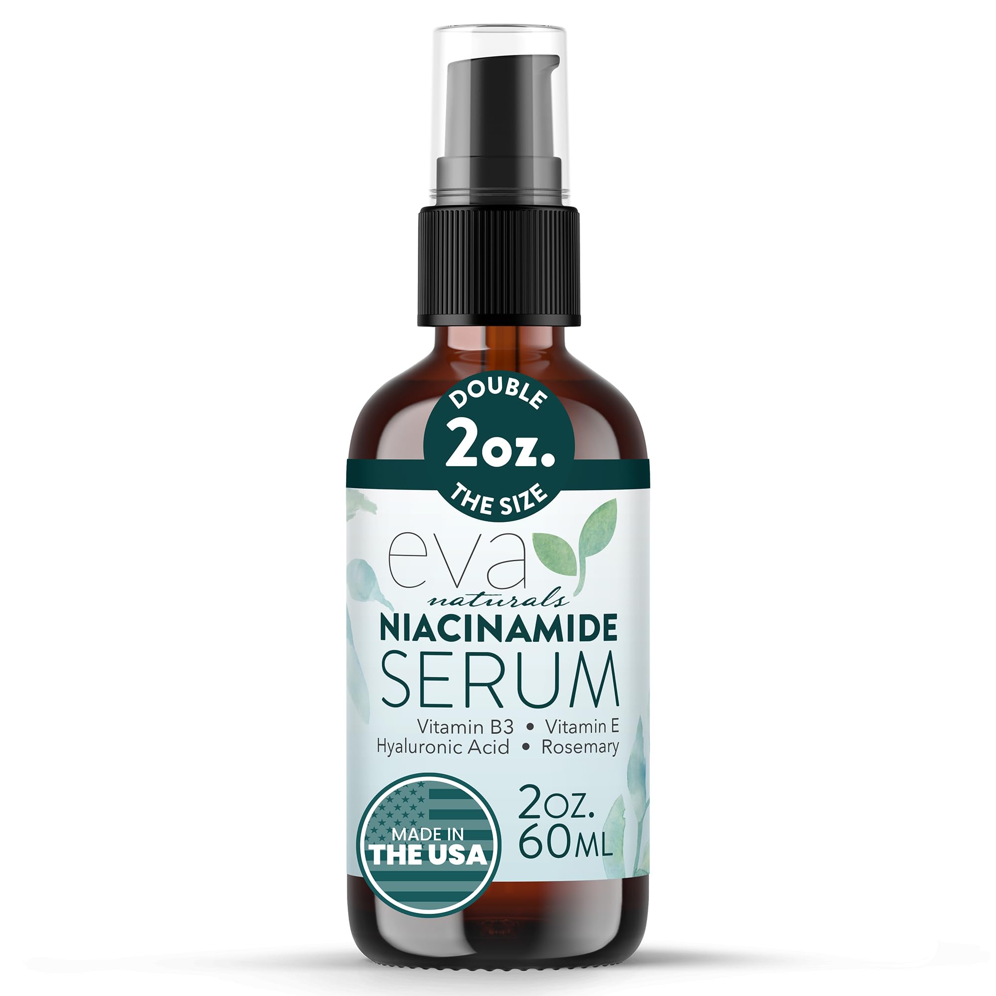 Niacinamide 5% Serum for Face – B3 Pore Minimizer, Acne Treatment & Dark Spot Corrector with Hyaluronic Acid, Vitamin E, Aloe & Neem – Anti-Aging, Non-Greasy, Hydrating, 2oz