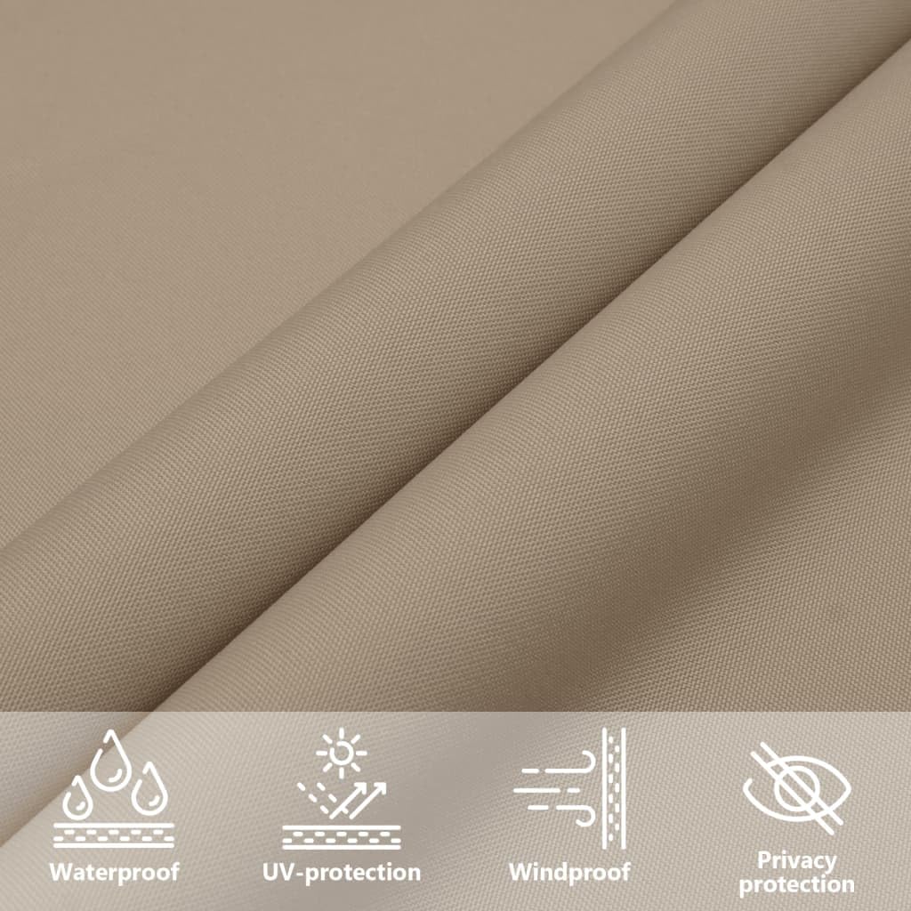 vidaXL Sonnensegel Wasserfest Sonnenschutz Windschutz Sonnendach UV Schutz Garten Terrasse Balkon Oxford-Gewebe Rechteckig 5x8m Taupe