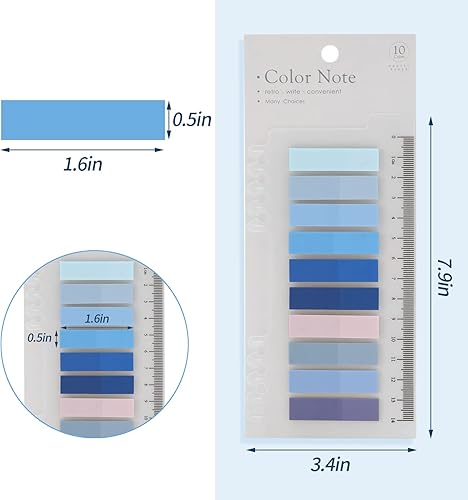 Miniatura 4 de 2000 pestañas adhesivas para anotar libros, notas adhesivas transparentes para carpetas, marcadores de página para cuadernos, banderas de libros