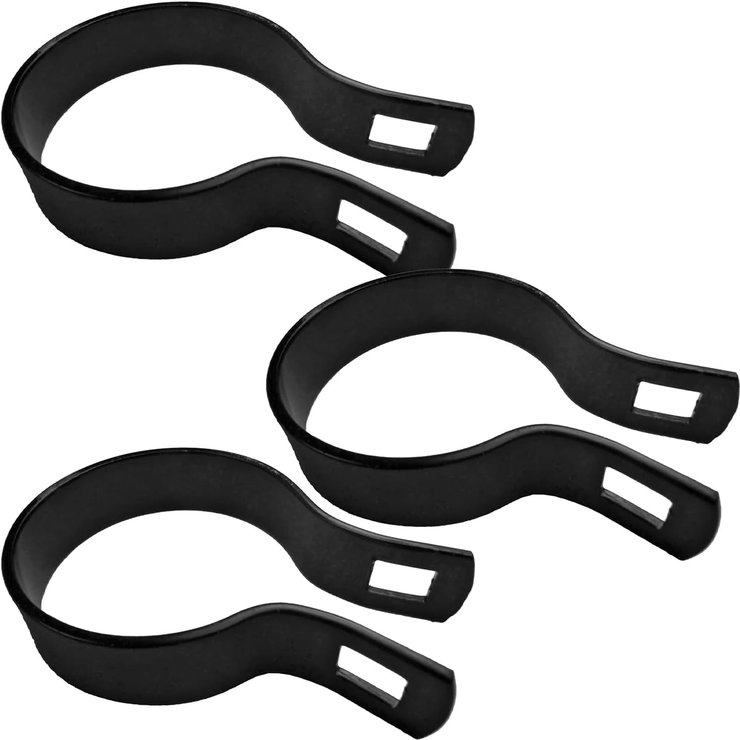 2-3/8" Black Brace Band for Chain Link Fence - CASE - Use for 2-3/8" Outside Diameter Post/Pipe - Black Powder Coated Chain Link Brace Band. Qty 50