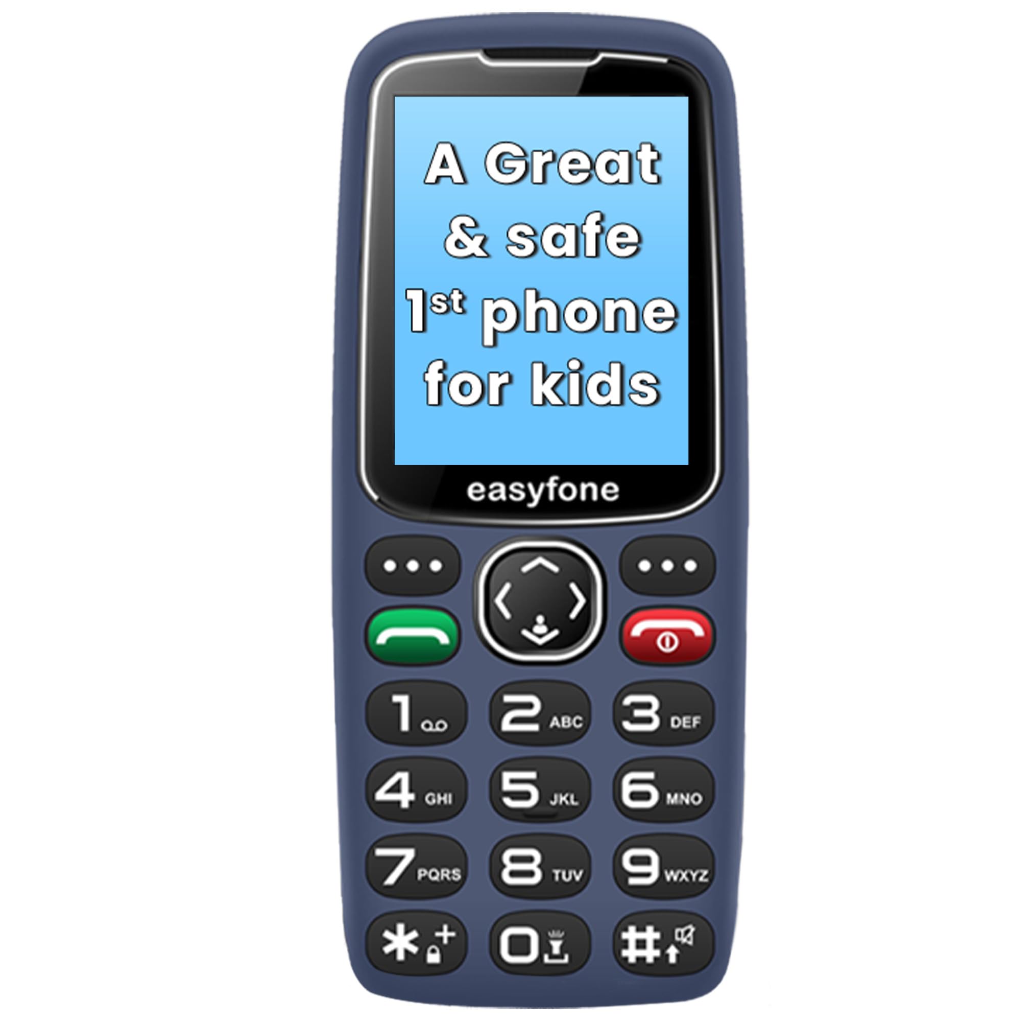 easyfone marvel+ 2.4" senior phone with 20+ features: loud sound, photo speed dial, sos, auto-call recording, call restriction, dock charger, care plan for ambulance coordination & 2 yrs warranty