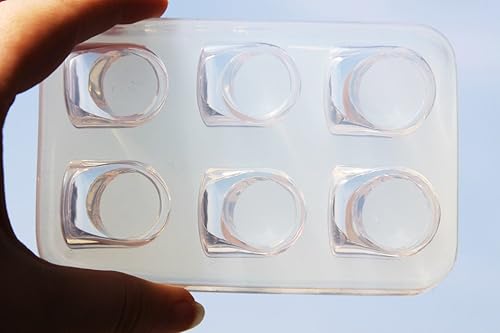 Miniatura 6 de Moldes de anillo de silicona transparente multitransparente, 6 piezas, tamaño 6-2 piezas, tamaño 7.75-2 piezas, tamaño 8.75-2 piezas (A34)