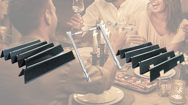 PETKAO Flavorizer Bars Für Weber Spirit & Spirit II – Porzellanemaillierter Ersatz (5er Pack, 7636)