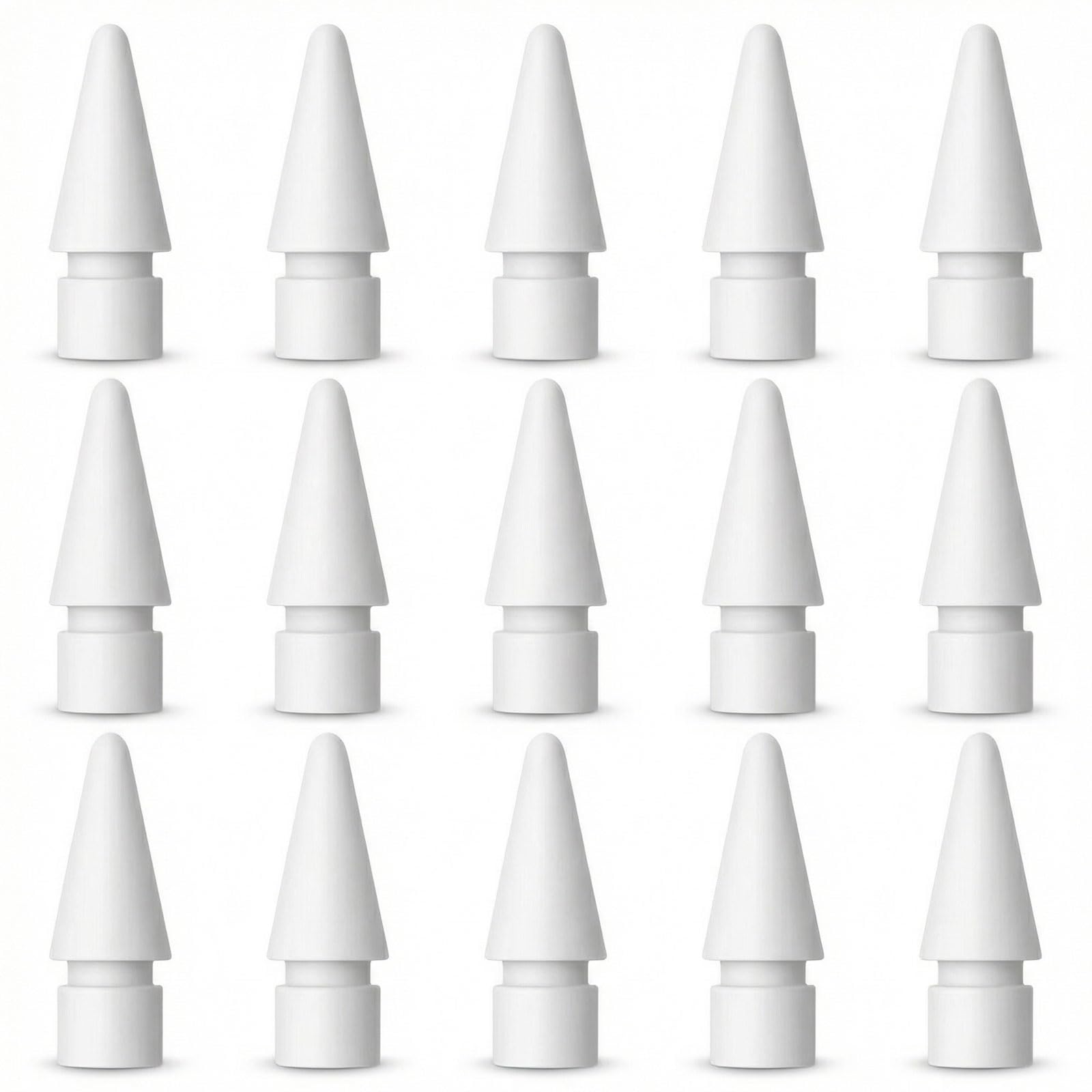 MXCOIRTP 15 Packs Tips for Apple Pencil, Pencil Tips for iPad, Replacement Pen Nibs Compatible with iPad Air Mini Pro Apple Pencil 1st & 2nd