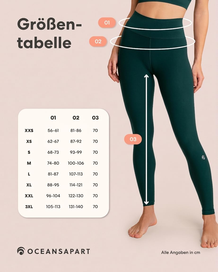 OCEANSAPART Beverly Pant - Sport Leggings Damen High Waist Scrunch | Performance-Stretch & Blickdicht – Nahtlos & Feuchtigkeitsableitend – Yogahose für Gym & Fitness