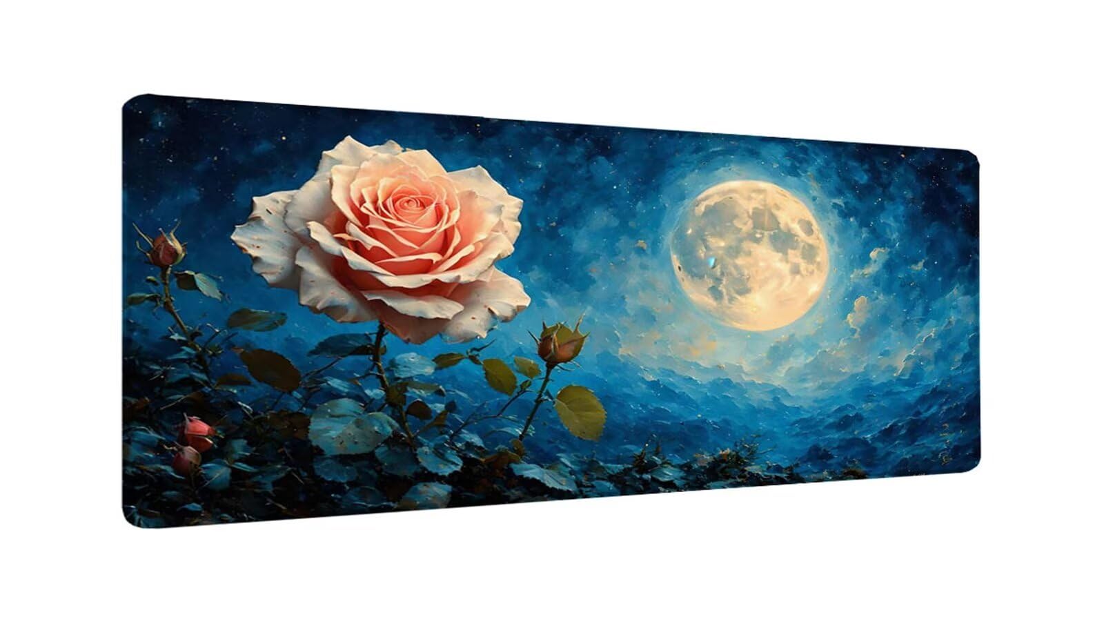 Różowa podkładka pod mysz XXL 1000 x 500 mm duża podkładka pod mysz, podkładka pod biurko z przeszytymi krawędziami, wodoodporna podkładka pod mysz antypoślizgowa gumowa podstawa, dekoracja biurowa
