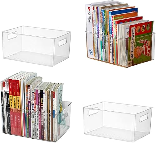 Caja de almacenamiento de plástico transparente para alimentos, organizador de refrigerador, cosméticos, suministros de oficina, contenedor de