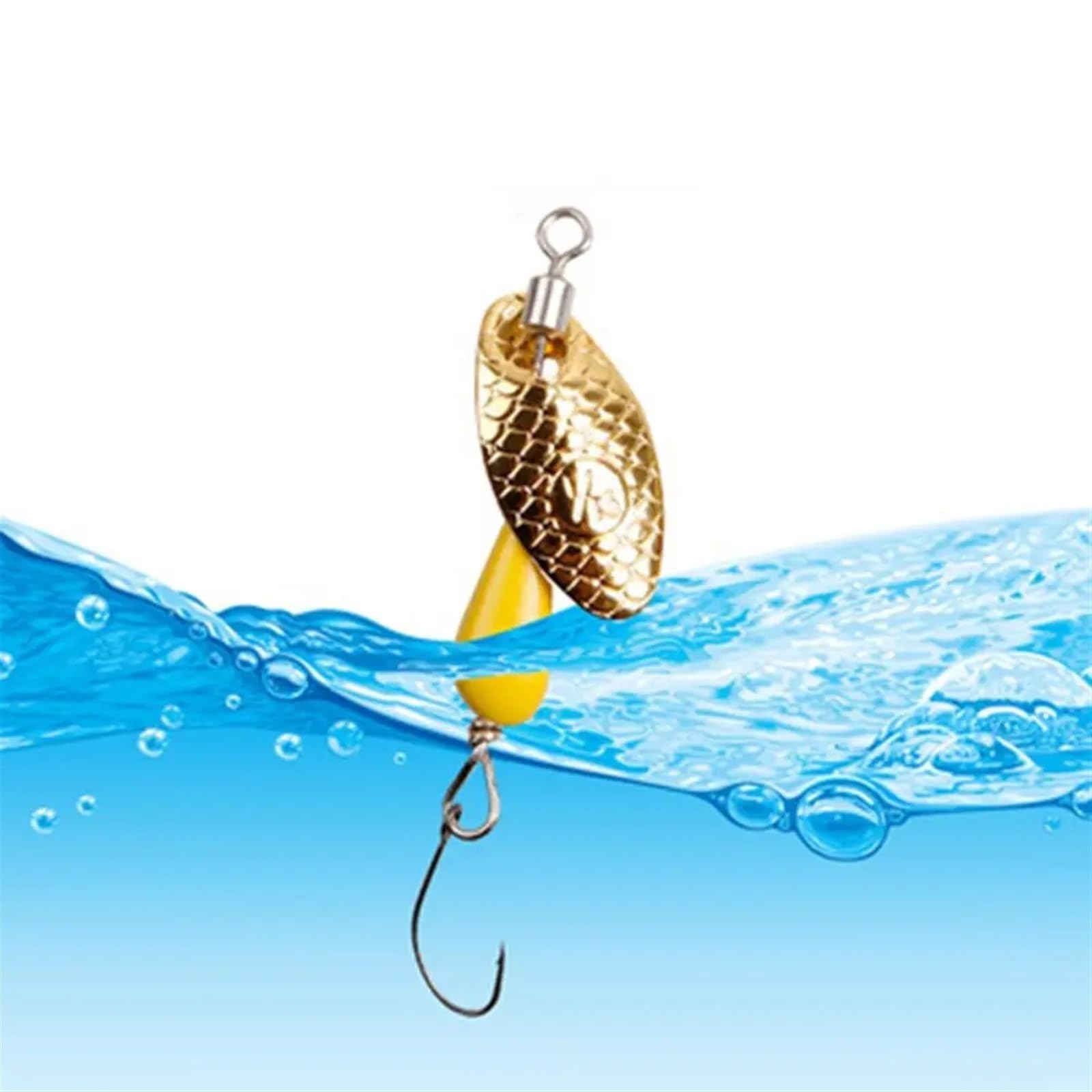 2,8/4,5/7g Rotierenden Spinner Löffel Fischerei Locken Künstliche Metall Pailletten Köder Einzel/Drillinge Haken wobbler Bass Forelle Barsch Pesca