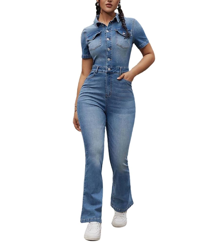 Amazon.com: YADMISU Women's Vintage Button Front Denim