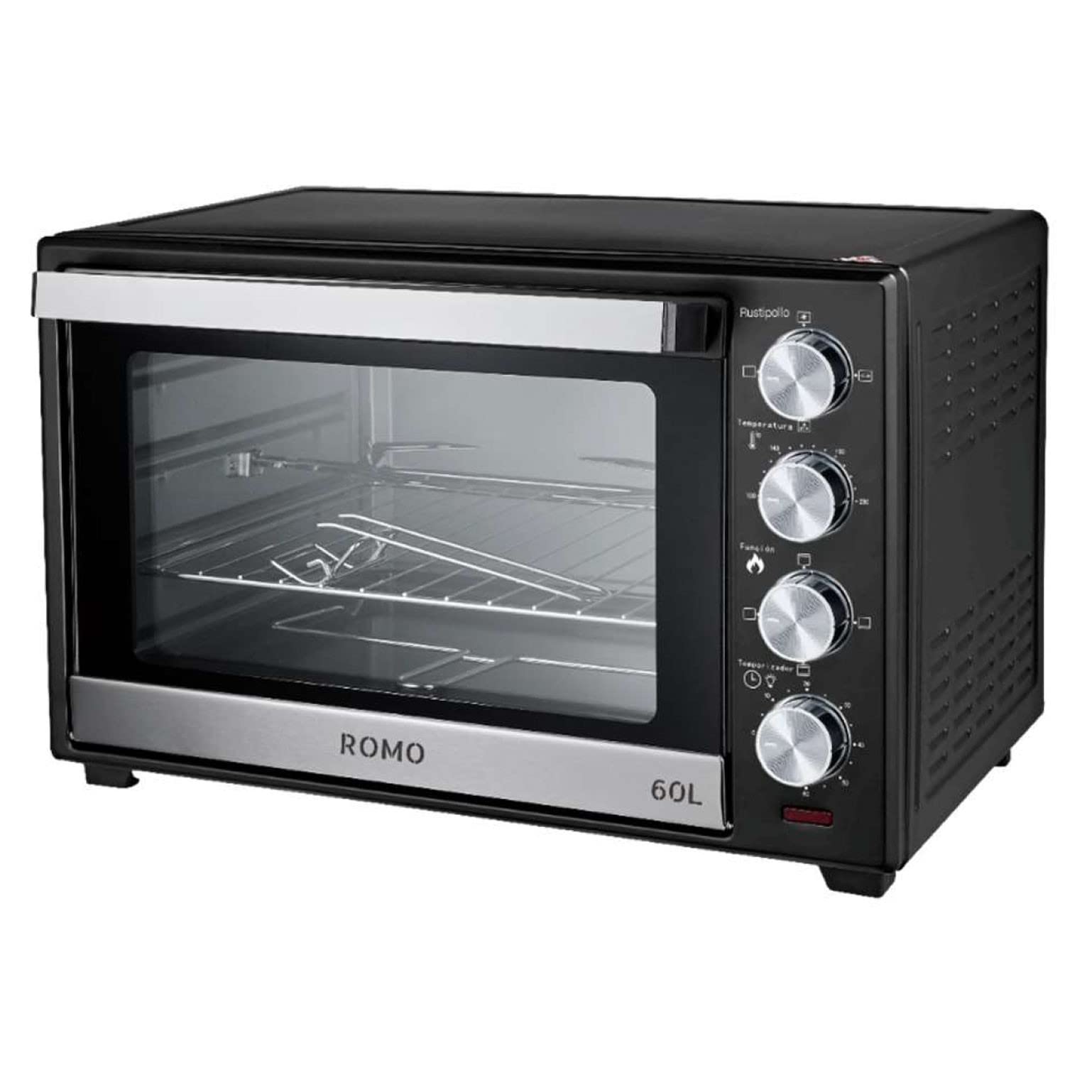 ROMO. 60L 2500W. Temperatura do 230ºC, Timer z wyłączeniem 60 min (Czarny)
