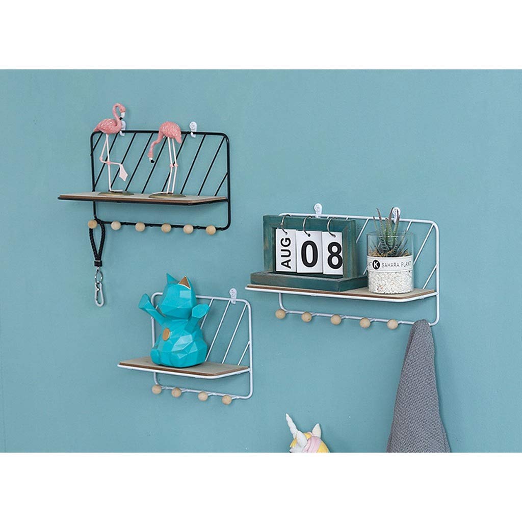 ZAW Appendiabiti Attaccapanni Nordic Creativo Ferro Battuto Legno Muro Appendiabiti Chiave Sacchetto di Vestiti Sciarpa Gancio di stoccaggio in Legno Rack Decorazione Domestica (Dimensione : 6 Hooks)