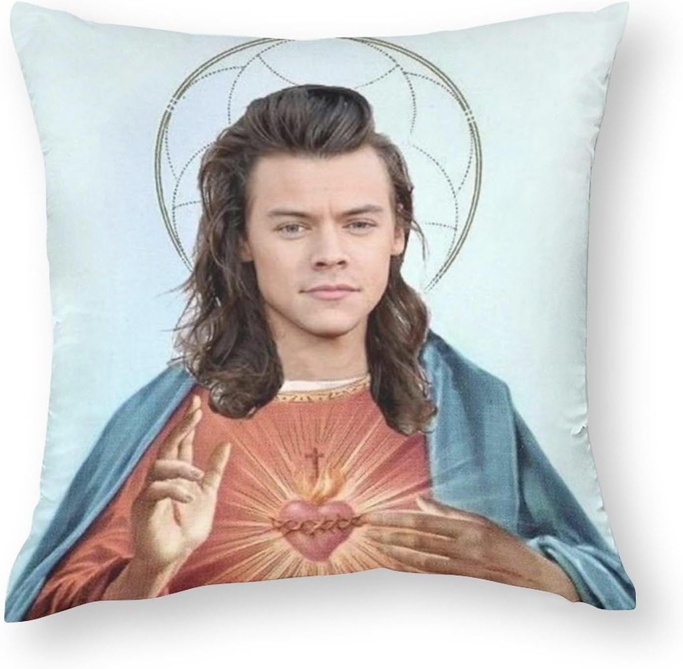 Heqiafan Throw Pillow Cover Cozy Square Pillow Case Home Decorative for