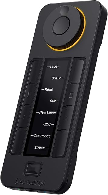 XENCELABS Quick Keys, Wireless Programmable Keypad with 40 Customizable Shortcut Keys, Programmable Keyboard with OLED Display, for Graphics Drawing Tablet, Pen Display, PC, Laptop, Mac, Black