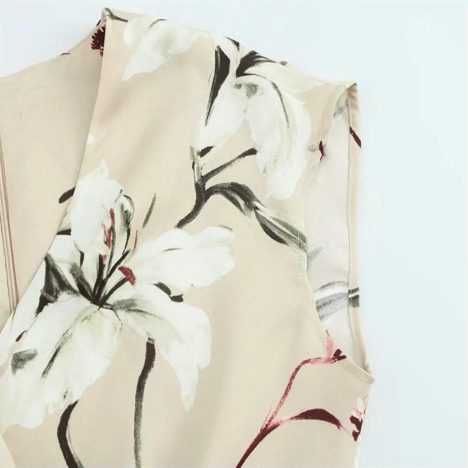 Abito Donna Invernale Texture Satinata Stampata Elegante Elegante Lungo Vestito Ad Alta Casual Abbigliamento da Donna Prodotti Primaverili-Colore Misto-XS