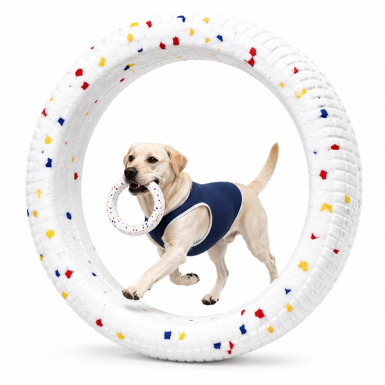 Smartwell Dog Frisbee Tough ETPU Ring Toy for Aggressive Chewers