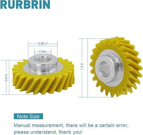 Miniatura 7 de (1 pieza de repuesto de engranaje helicoidal mezclador W10112253 para mezcladores Whirlpool y KitchenAid, piezas de repuesto 4162897 4169830