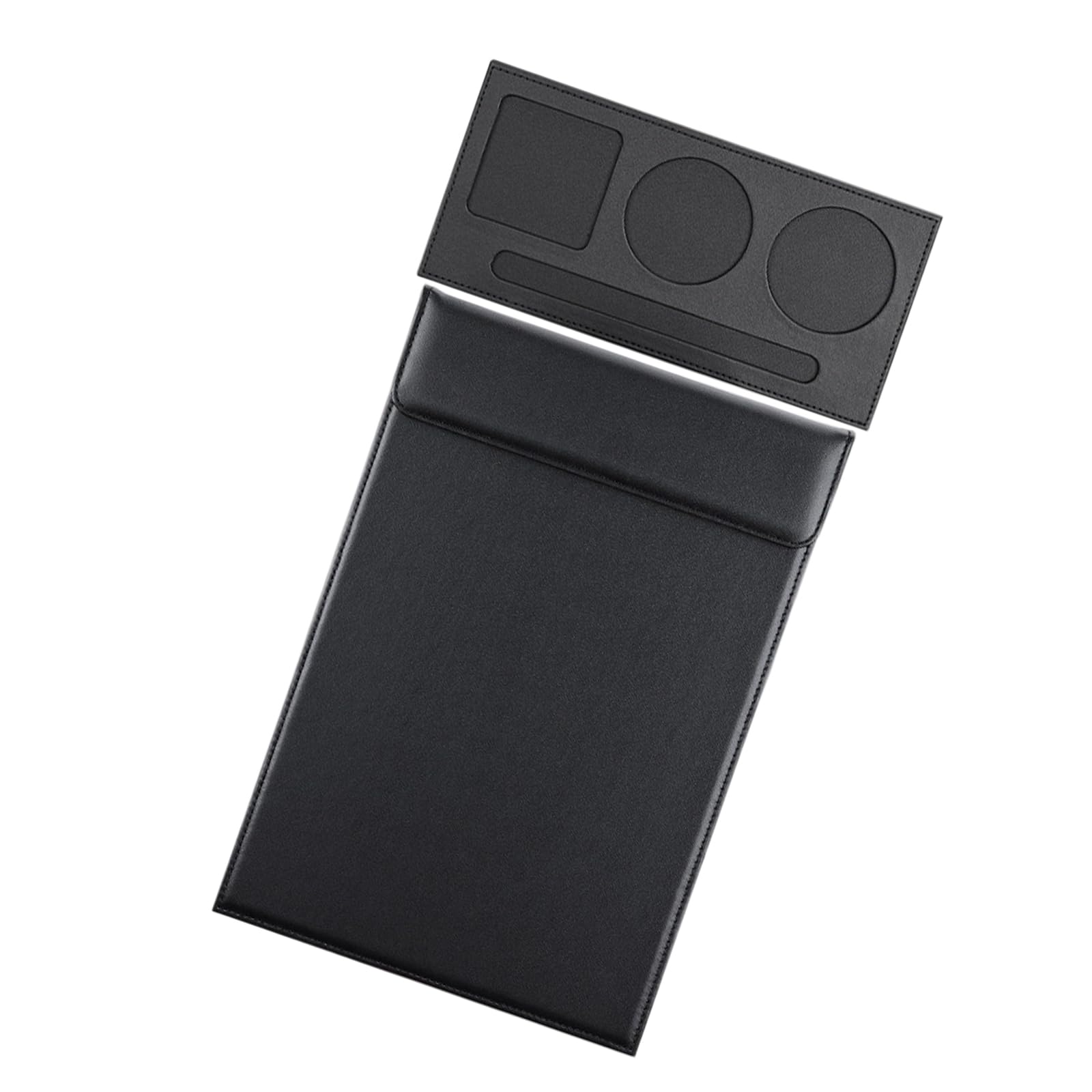 Tablero de firma de recepción con soporte para bolígrafo, color negro